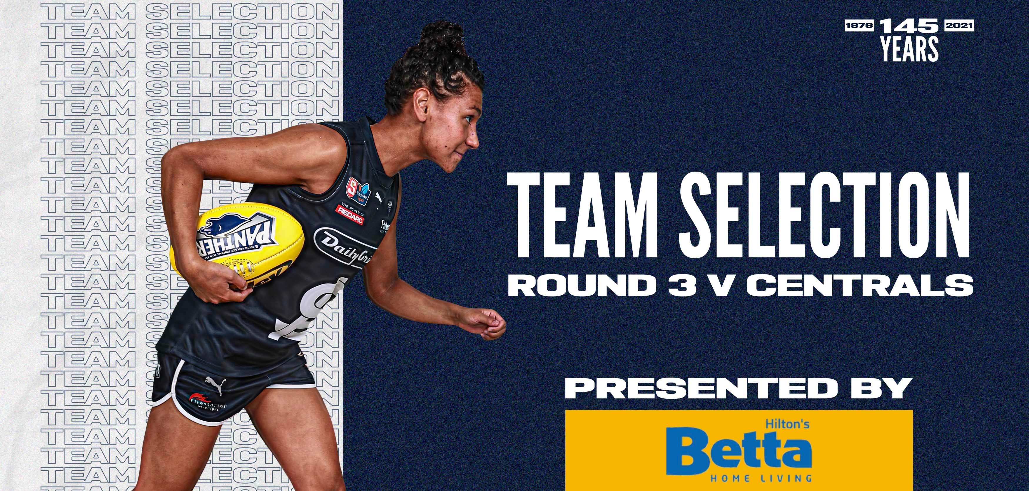 BETTA Team Selection: SANFLW Round 3 vs Central District BETTA Team Selection: SANFLW Round 3 vs Central District